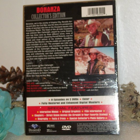 BONANZA Collectors Edition NEW SEALED Two Pack DVD Set 8 Episodes on 2 DVD's - Picture 7 of 11